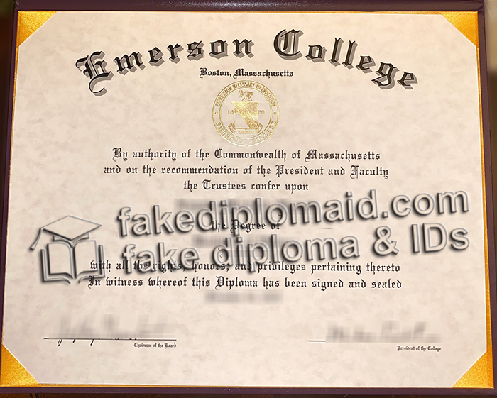 Emerson College diploma