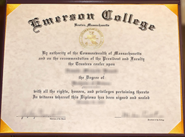 Emerson College diploma