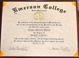 Emerson College diploma