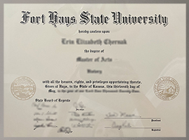 Fort Hays State University diploma