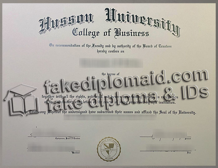 Husson University diploma