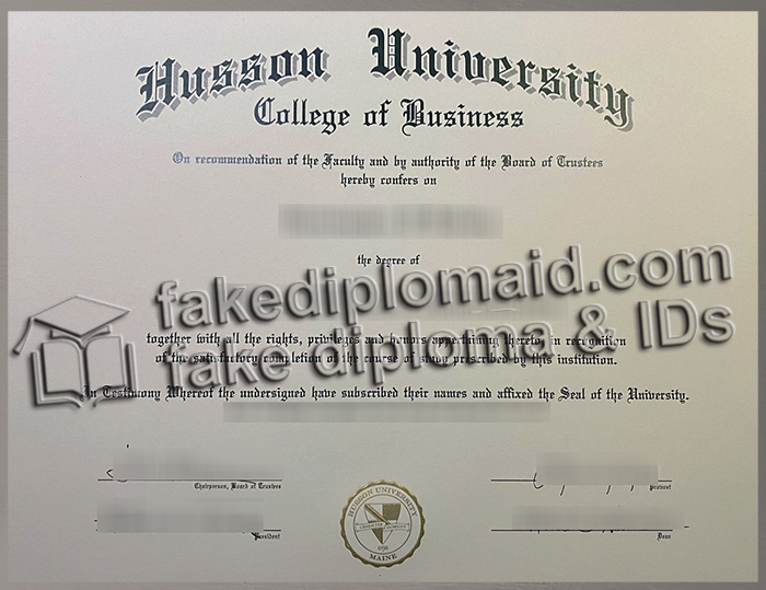 Husson University diploma