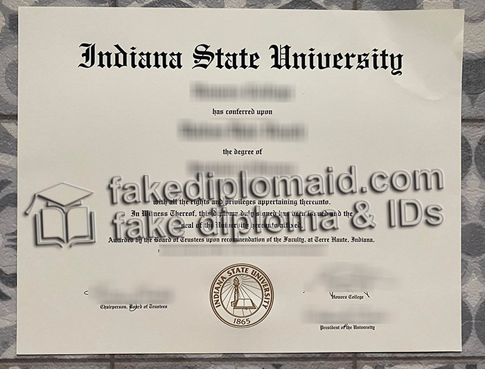  Indiana State University diploma