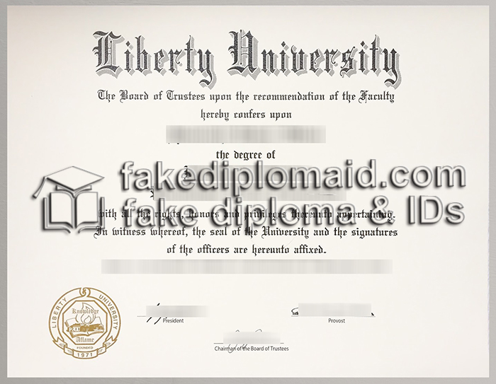 Liberty University diploma