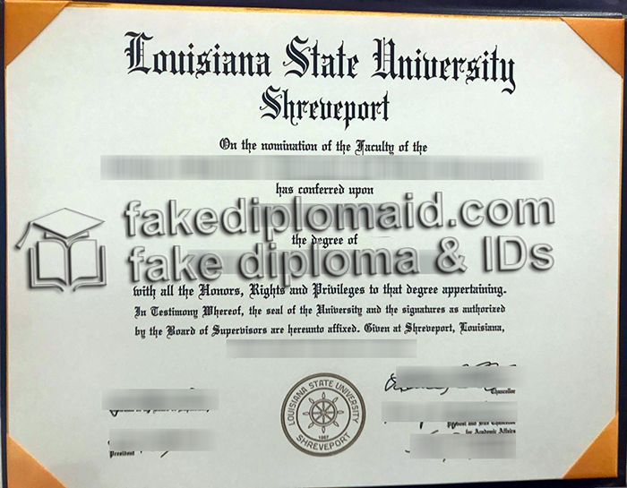 Louisiana State University diploma