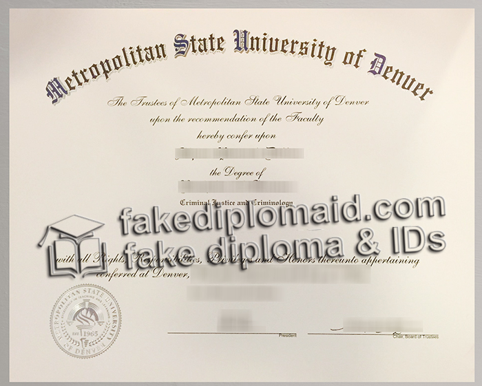 MSU Denver diploma