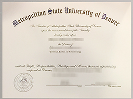 MSU Denver diploma