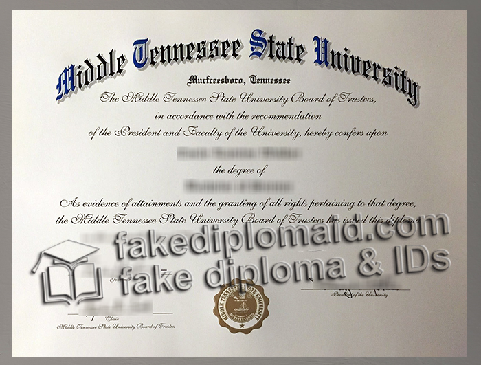 Middle Tennessee State University diploma