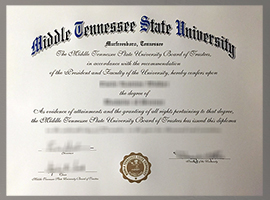 MTSU diploma