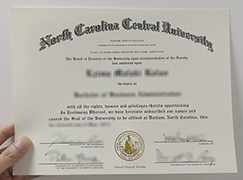 North Carolina Central University diploma