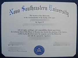 Nova Southeastern University diploma