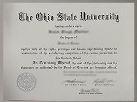 Ohio State University diploma