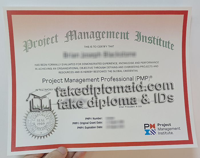 PMP certificate