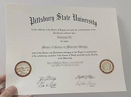 Pittsburg State University diploma