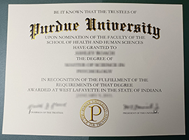 Purdue University diploma