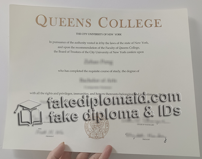 Queens College diploma