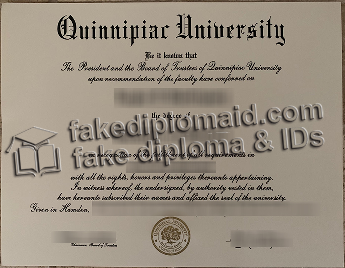 Quinnipiac University diploma