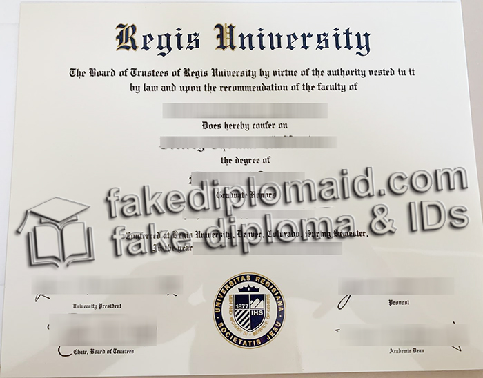 Regis University diploma
