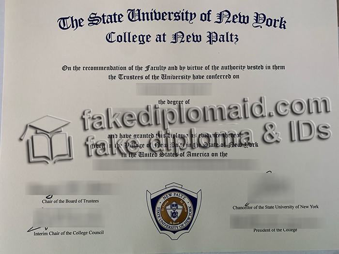 SUNY New Paltz diploma