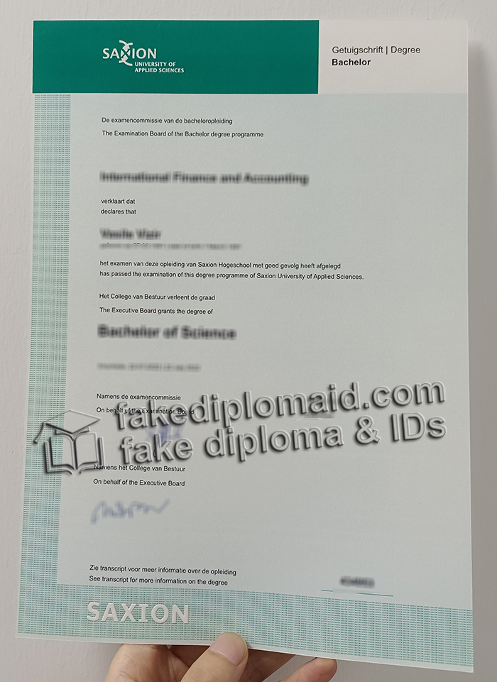 Hogeschool Saxion diploma