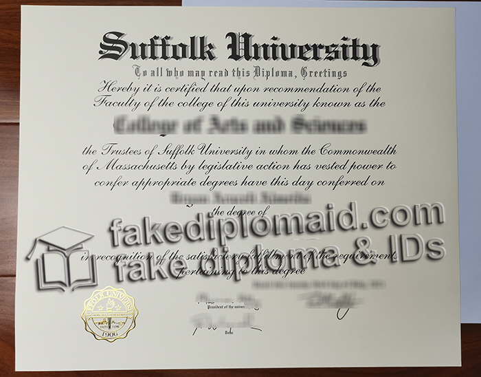 Suffolk University diploma