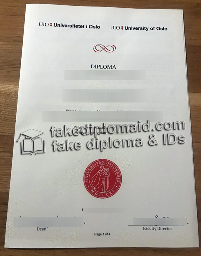 Universitetet i Oslo diploma