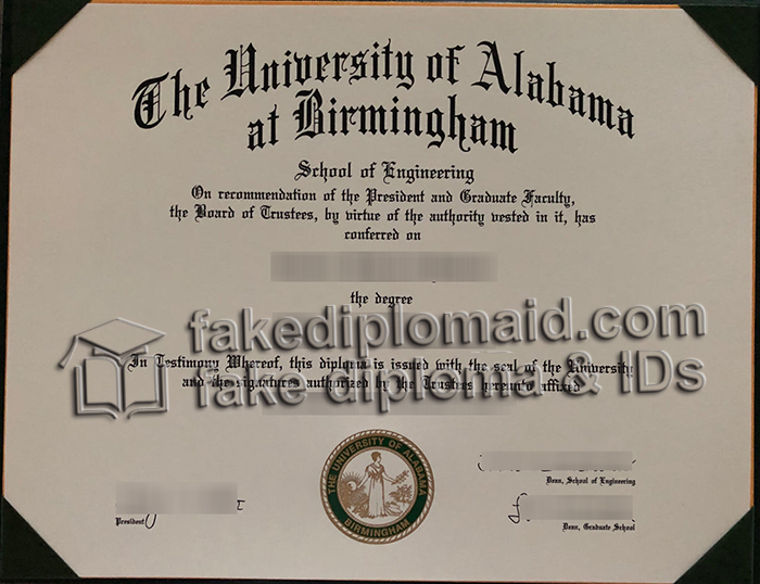 University of Alabama at Birmingham diploma