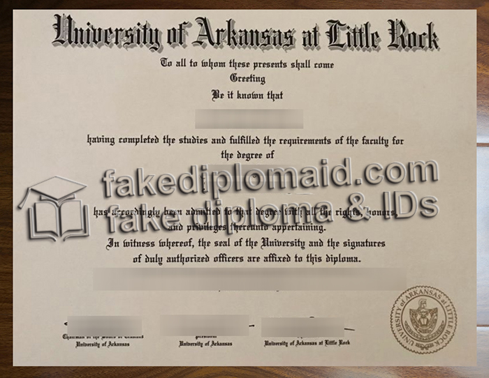 University of Arkansas at Little Rock diploma