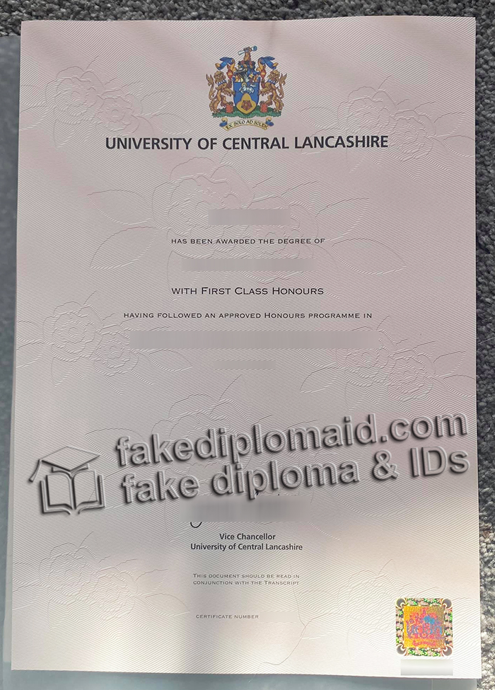 University of Central Lancashire diploma