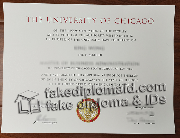 University of Chicago diploma