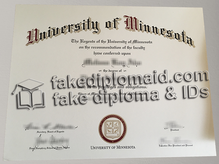 University of Minnesota diploma