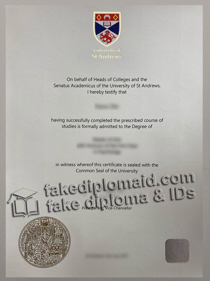 University of St Andrews diploma
