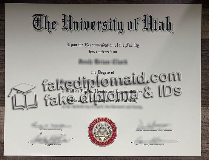 University of Utah diploma