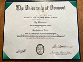 University of Vermont diploma