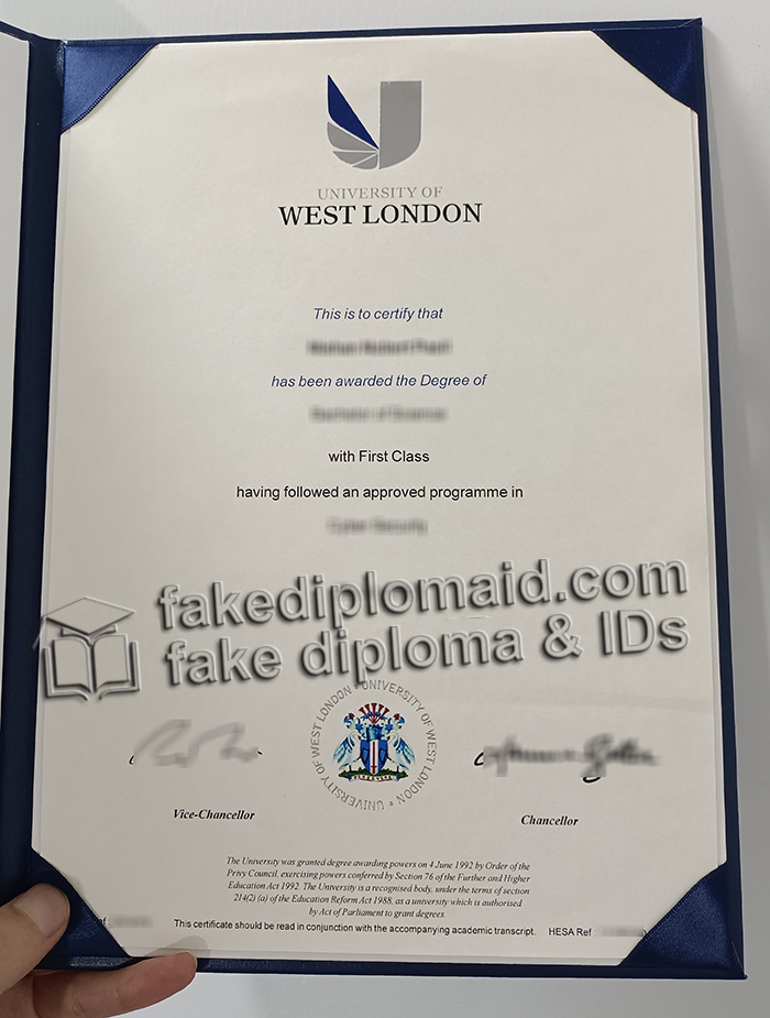 University of West London diploma