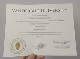 Vanderbilt University diploma