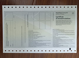 certificat d’immatriculation