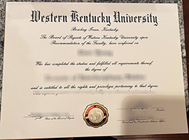 Read more about the article Western Kentucky University diploma sample, buy fake WKU diploma online