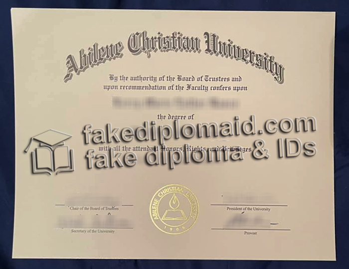 Abilene Christian University diploma