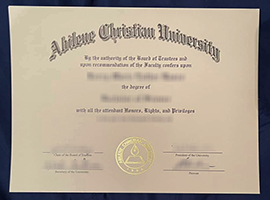 Abilene Christian University diploma