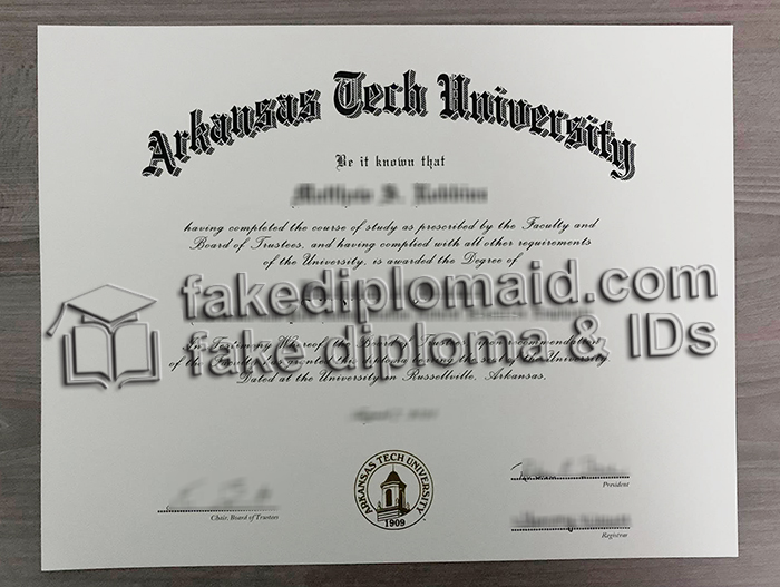 Arkansas Tech University diploma