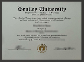 Bentley University diploma