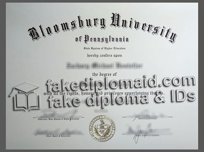 Bloomsburg University of Pennsylvania diploma