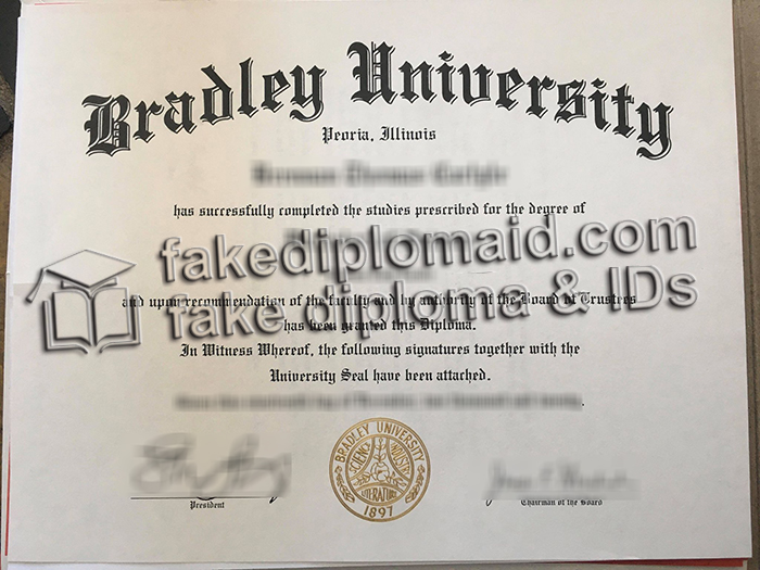 Bradley University diploma