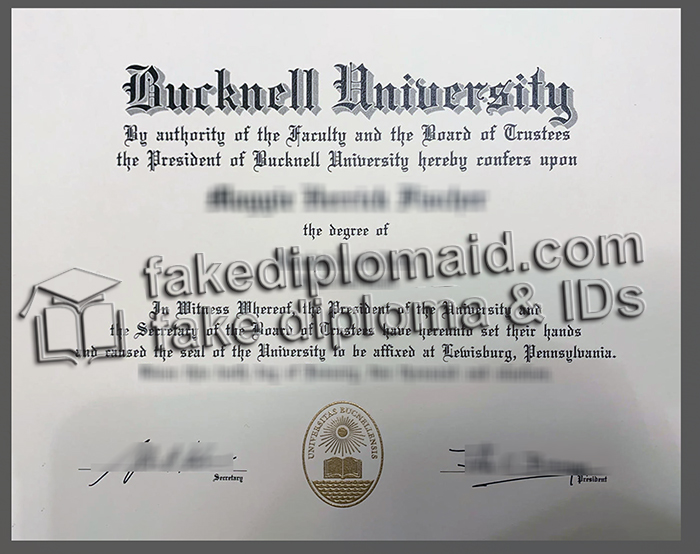 Bucknell University diploma