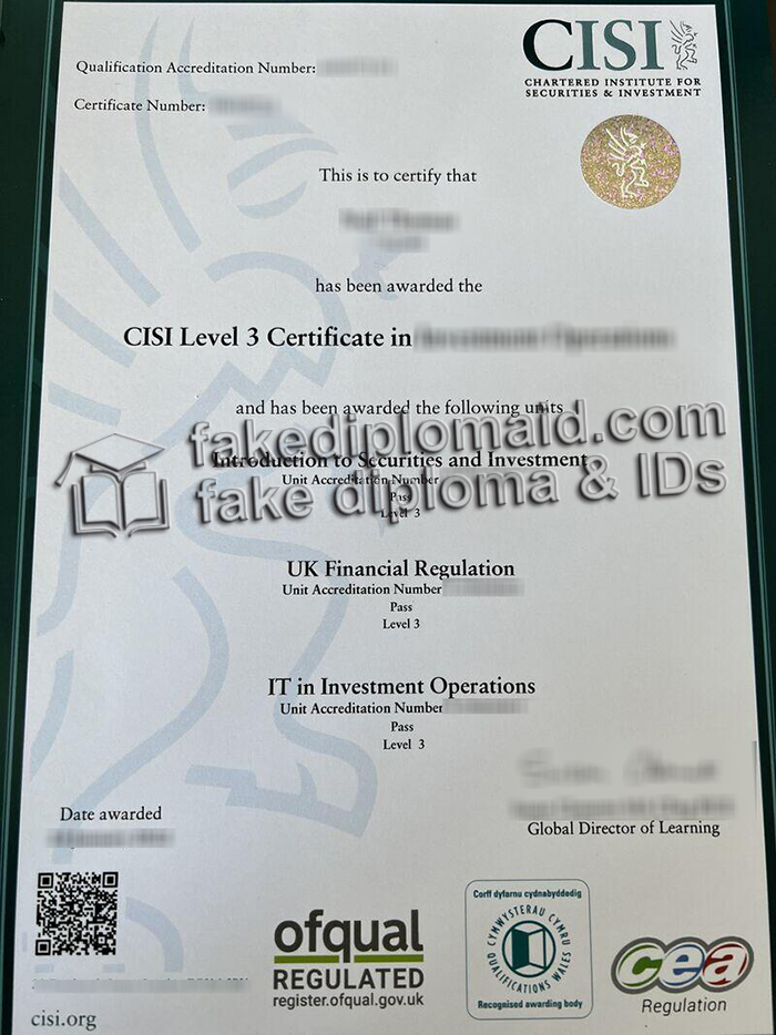 CISI certificate