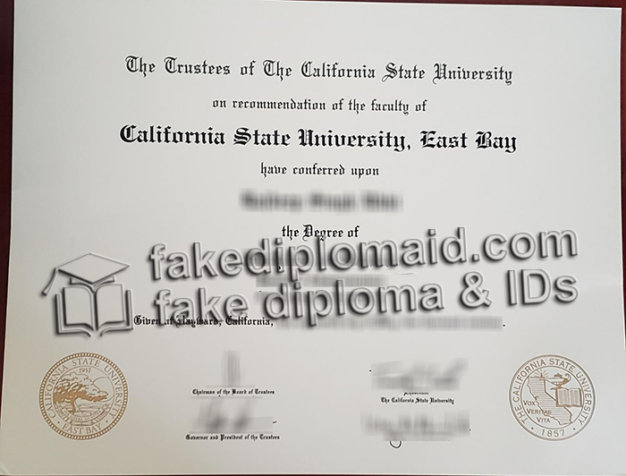 California State University, East Bay diploma