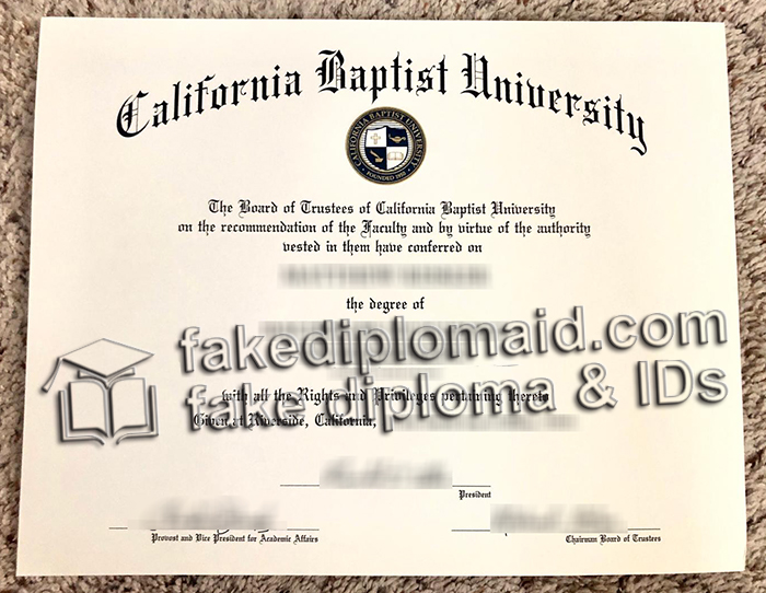 California Baptist University diploma