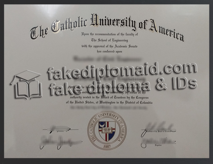 Catholic University of America diploma