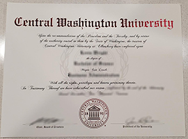 Central Washington University diploma